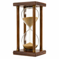 Clessidra Decorativa in Legno e Vetro 25cm, Marrone