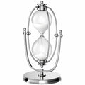 Clessidra Decorativa in Metallo Cromato con Timer 60 Minuti