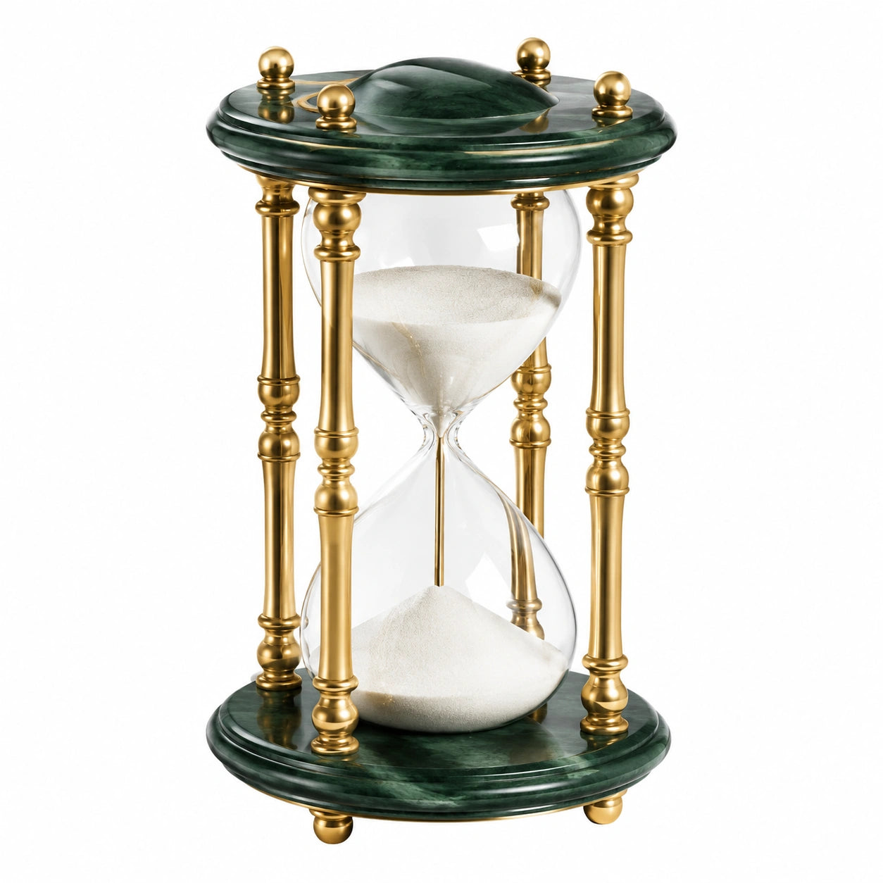 Clessidra Decorativa Verde e Oro, 60 Minuti