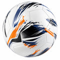 Pallone da Calcio Taglia 5 Bianco con Motivi Arancioni e Blu