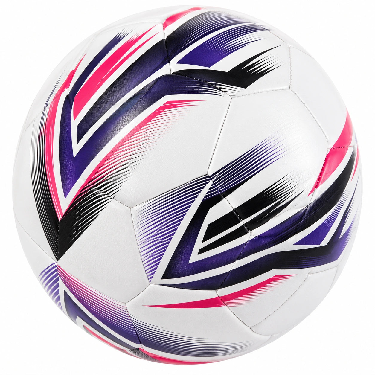 Pallone da Calcio Bianco Nero Rosa Viola, 32 Pannelli