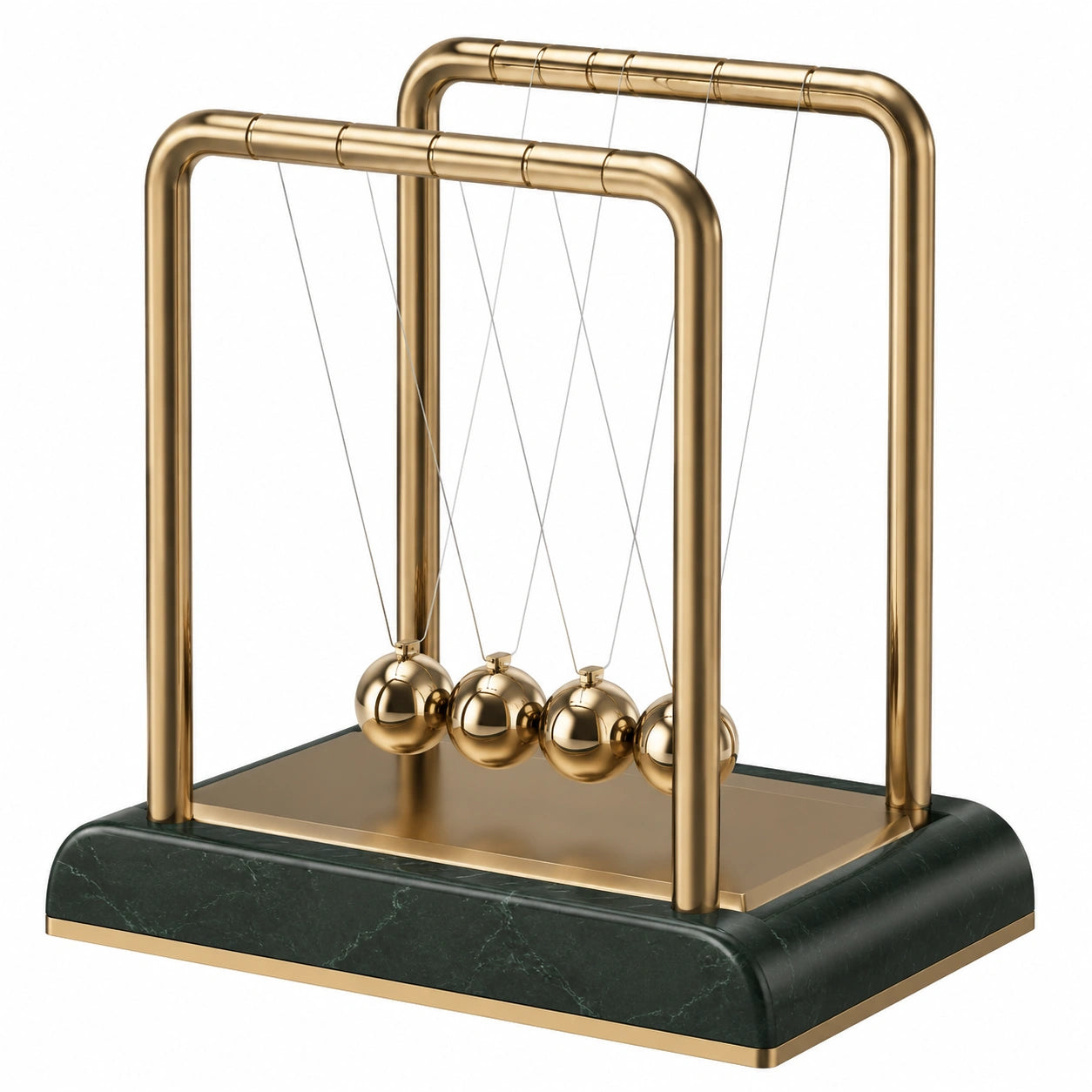 Pendolo di Newton Decorazione da Scrivania 5 Sfere Oro Nero
